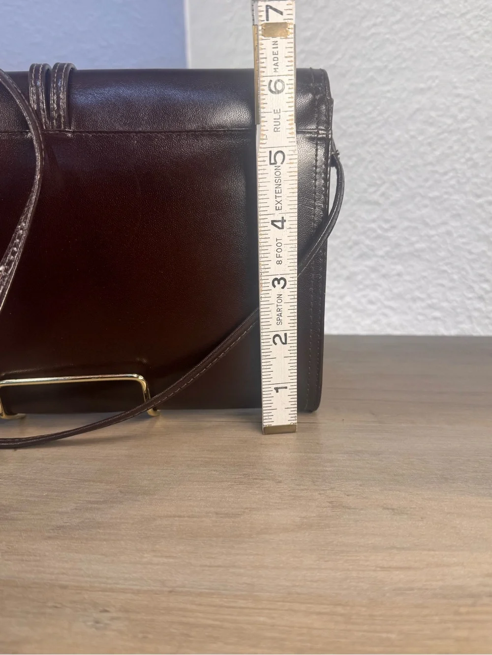 Vintage Jay Herbert New York Brown Leather Envelope Crossbody Shoulder Bag